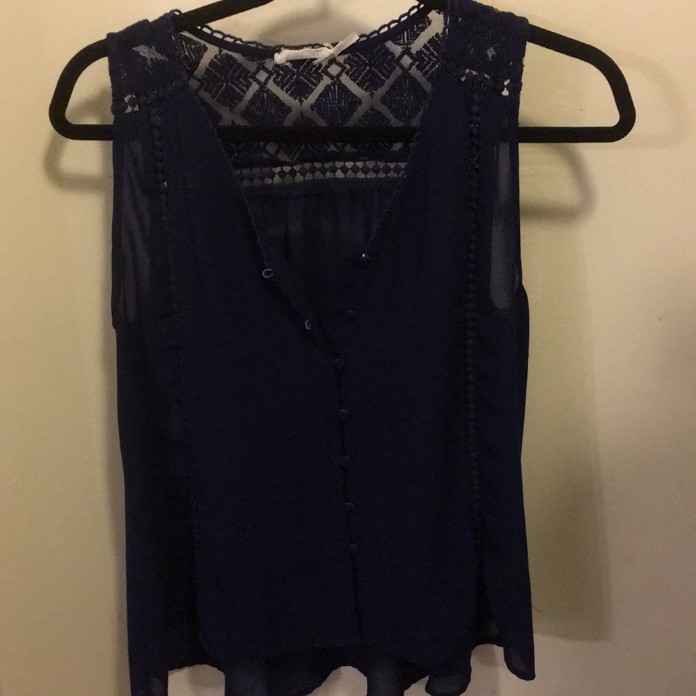 Blue Button Up Blouse